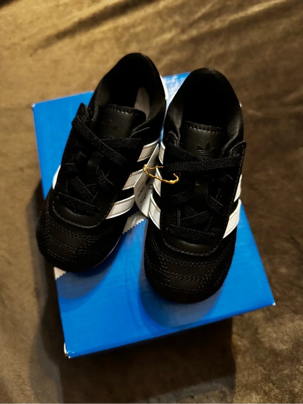 adidas Kids Black and White Classic Stripe Sneakers